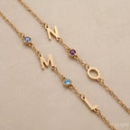 SIDEWAYS BIRTHSTONE BRACELET