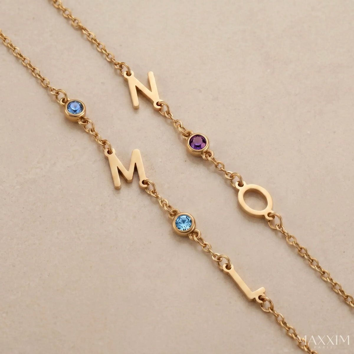 SIDEWAYS BIRTHSTONE BRACELET