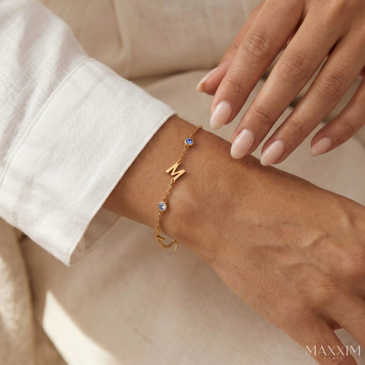 SIDEWAYS BIRTHSTONE BRACELET