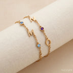 SIDEWAYS BIRTHSTONE BRACELET