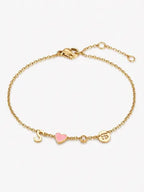 Bracelet avec initiale, pierre de naissance et signe du zodiaque