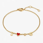 Bracelet avec initiale, pierre de naissance et signe du zodiaque