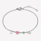 Bracelet avec initiale, pierre de naissance et signe du zodiaque