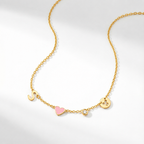 Collier avec initiale, pierre de naissance et signe du zodiaque