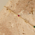 Bracelet à initiales et pierres de naissance