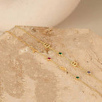 Bracelet à initiales et pierres de naissance
